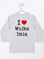 i love wujka z imieniem koszulka z długim rękawem kolor szary 166