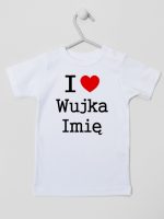 i love wujka z imieniem koszulka z krótkim rękawem kolor biały 166