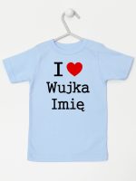 i love wujka z imieniem koszulka z krótkim rękawem kolor błękitny 166