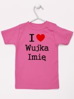 i love wujka z imieniem koszulka z krótkim rękawem kolor ciemny różowy 166