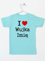 i love wujka z imieniem koszulka z krótkim rękawem kolor miętowy 166