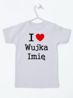 i love wujka z imieniem koszulka z krótkim rękawem kolor szary 166
