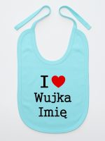 i love wujka z imieniem śliniak niemowlęcy kolor miętowy 166