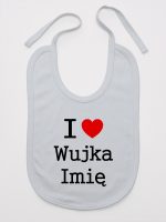 i love wujka z imieniem śliniak niemowlęcy kolor szary 166