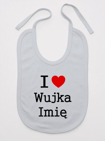 i love wujka z imieniem śliniak niemowlęcy kolor szary 166