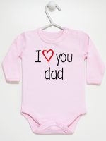 i love you dad z sercem body z długim rękawem kolor różowy 089 i love you dad z sercem body z długim rękawem kolor różowy 089
