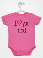 i love you dad z sercem body z krótkim rękawem kolor ciemny rózowy 089 i love you dad z sercem body z krótkim rękawem kolor ciemny rózowy 089