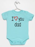 i love you dad z sercem body z krótkim rękawem kolor miętowy 089 i love you dad z sercem body z krótkim rękawem kolor miętowy 089