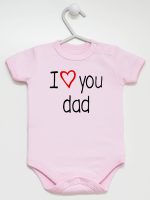i love you dad z sercem body z krótkim rękawem kolor różowy 089 i love you dad z sercem body z krótkim rękawem kolor różowy 089