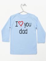 i love you dad z sercem koszulka z długim rękawem kolor błękitny 089