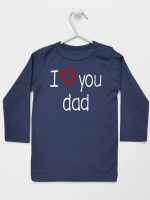 i love you dad z sercem koszulka z długim rękawem kolor granatowy 089
