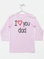 i love you dad z sercem koszulka z długim rękawem kolor różowy 089