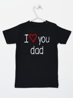 i love you dad z sercem koszulka z krótkim rękawem kolor czarny 089