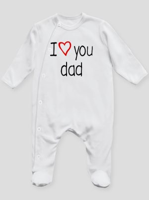 i love you dad z sercem pajacyk śpioszek ze stópkami 089