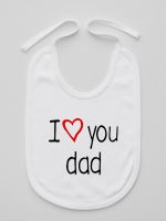 i love you dad z sercem śliniak niemowlęcy kolor biały 089
