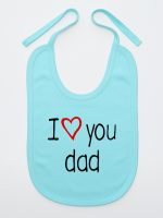 i love you dad z sercem śliniak niemowlęcy kolor miętowy 089