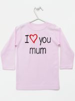 i love you mum z sercem koszulka z długim rękawem kolor różowy 088 i love you mum z sercem koszulka z długim rękawem kolor różowy 088
