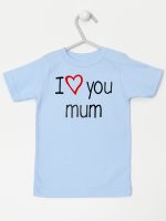 i love you mum z sercem koszulka z krótkim rękawem kolor błękitny 088 i love you mum z sercem koszulka z krótkim rękawem kolor błękitny 088
