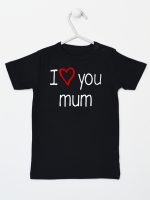 i love you mum z sercem koszulka z krótkim rękawem kolor czarny 088 i love you mum z sercem koszulka z krótkim rękawem kolor czarny 088