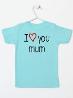 i love you mum z sercem koszulka z krótkim rękawem kolor miętowy 088 i love you mum z sercem koszulka z krótkim rękawem kolor miętowy 088