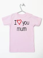 i love you mum z sercem koszulka z krótkim rękawem kolor różowy 088 i love you mum z sercem koszulka z krótkim rękawem kolor różowy 088