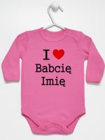 i love z imieniem babci body z długim rękawem kolor ciemny różowy 164