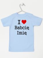 i love z imieniem babci koszulka z krótkim rękawem kolor błękitny 164
