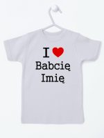 i love z imieniem babci koszulka z krótkim rękawem kolor szary 164