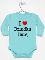 i love z imieniem dziadka body z długim rękawem kolor miętowy 165