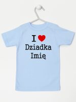 i love z imieniem dziadka koszulka z krótkim rękawem kolor błękitny 165