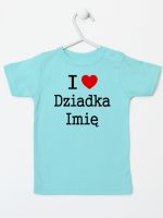 i love z imieniem dziadka koszulka z krótkim rękawem kolor miętowy 165
