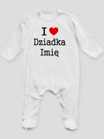 i love z imieniem dziadka pajacyk śpioszek ze stópkami 165
