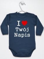 i love z twoim napisem body z długim rękawem kolor granatowy 011