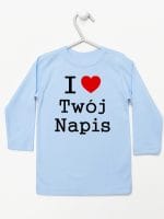 i love z twoim napisem koszulka z długim rękawem kolor błękitny 011