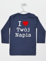 i love z twoim napisem koszulka z długim rękawem kolor granatowy 011