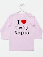 i love z twoim napisem koszulka z długim rękawem kolor różowy 011