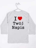 i love z twoim napisem koszulka z długim rękawem kolor szary 011