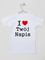 i love z twoim napisem koszulka z krótkim rękawem kolor biały 011