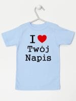 i love z twoim napisem koszulka z krótkim rękawem kolor błękitny 011