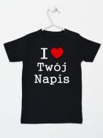 i love z twoim napisem koszulka z krótkim rękawem kolor czarny 011