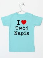 i love z twoim napisem koszulka z krótkim rękawem kolor miętowy 011