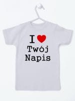 i love z twoim napisem koszulka z krótkim rękawem kolor szary 011