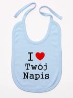 i love z twoim napisem śliniak niemowlęcy kolor błękitny 011