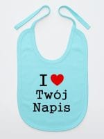 i love z twoim napisem śliniak niemowlęcy kolor miętowy 011