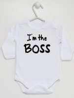 i'm the boss body z długim rękawem kolor biały 149