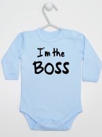i'm the boss body z długim rękawem kolor błękitny 149