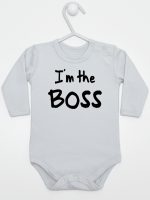 i'm the boss body z długim rękawem kolor szary 149