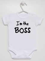 i'm the boss body z krótkim rękawem kolor biały 149
