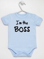 i'm the boss body z krótkim rękawem kolor błękitny 149