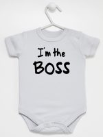 i'm the boss body z krótkim rękawem kolor szary 149